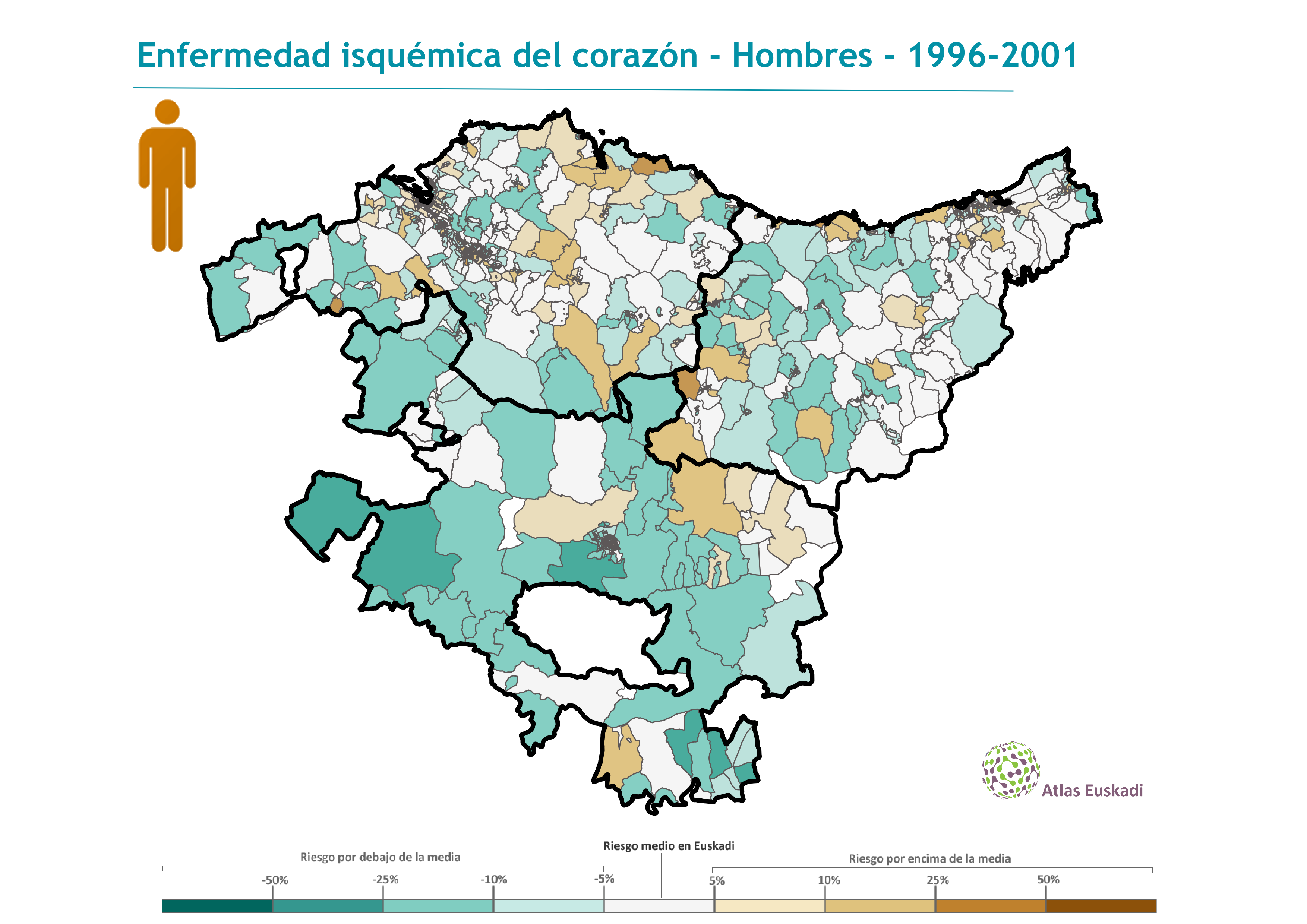Enfermedad isquémica del corazón hombres  1996-2001 Euskadi