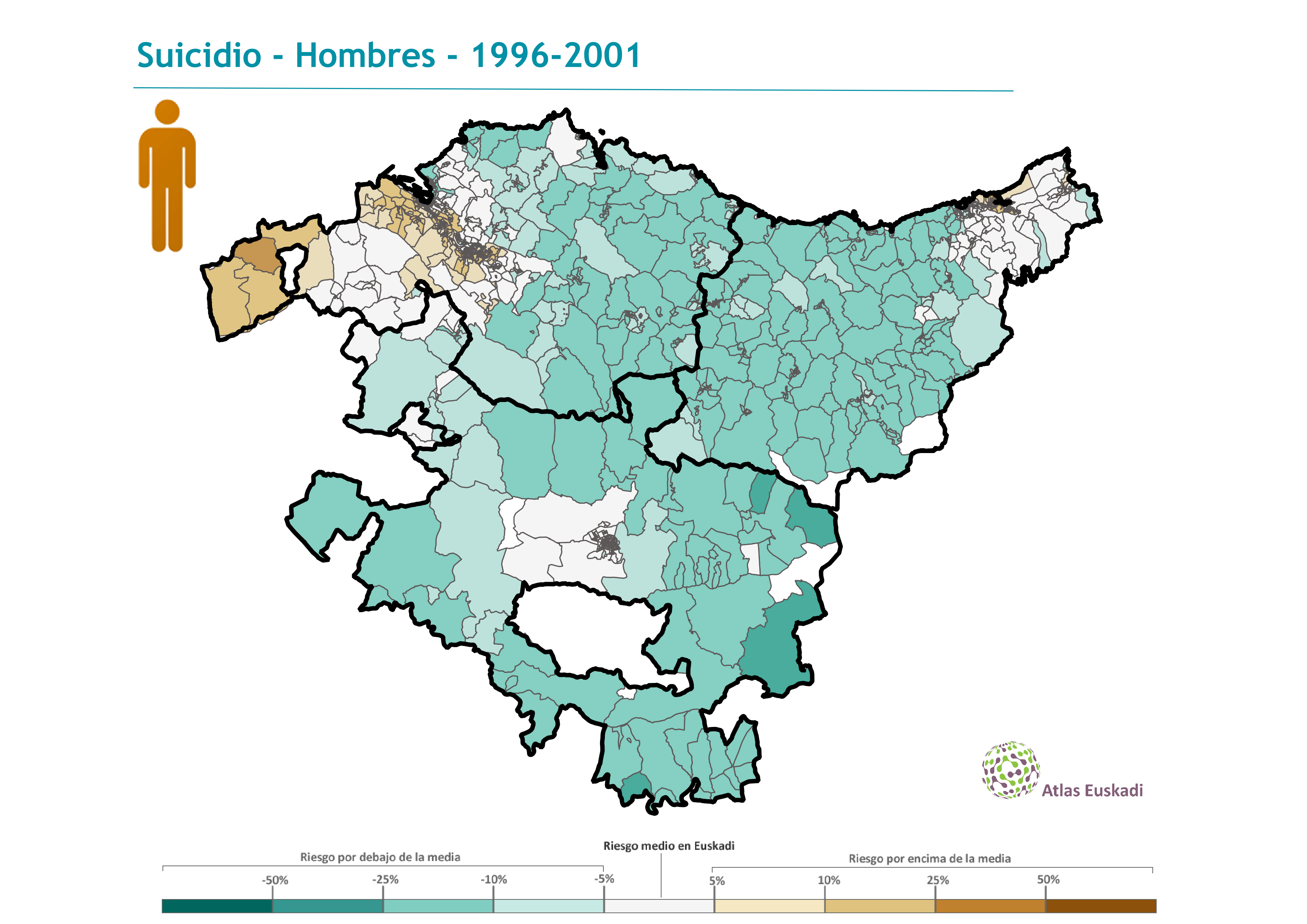 Tumores malignos hombres  1996-2001 Euskadi