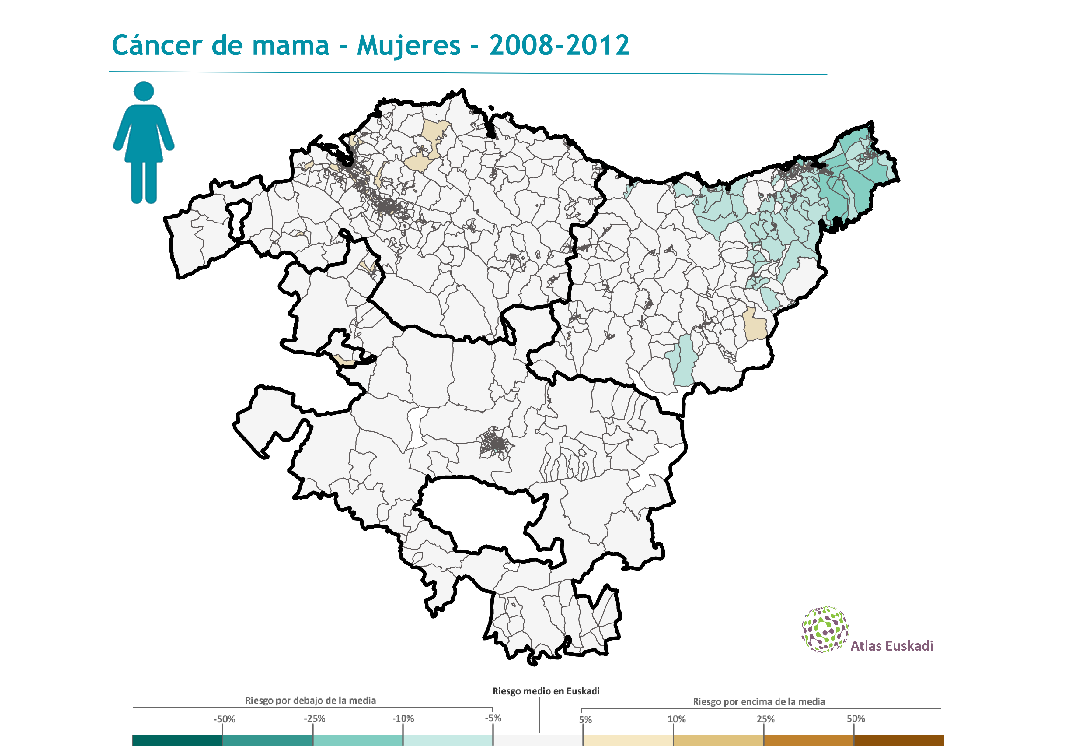 Cáncer de mama mujeres  2008-2012 Euskadi