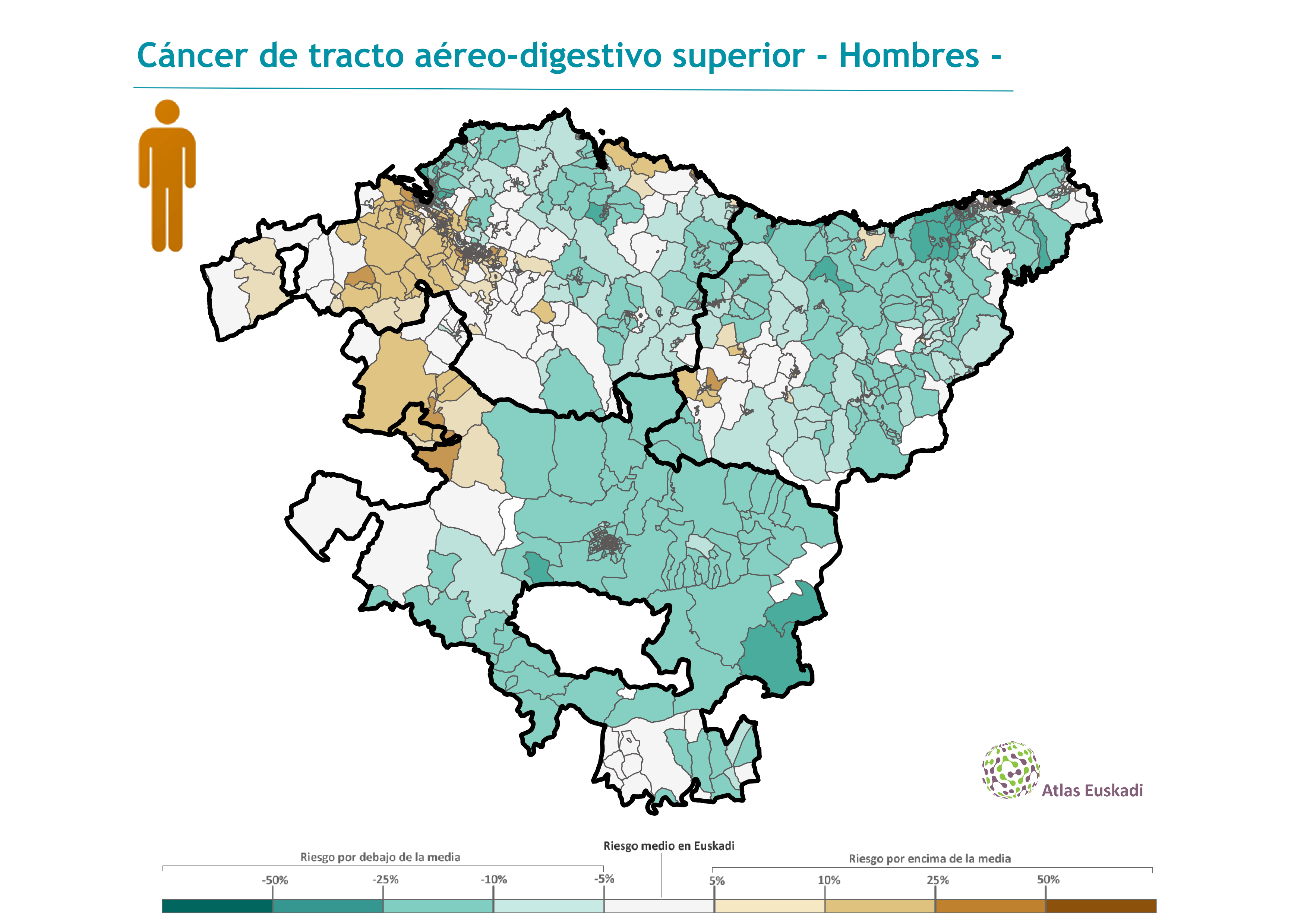 Cáncer de tracto aéreo-digestivo superior hombres  2008-2012 Euskadi