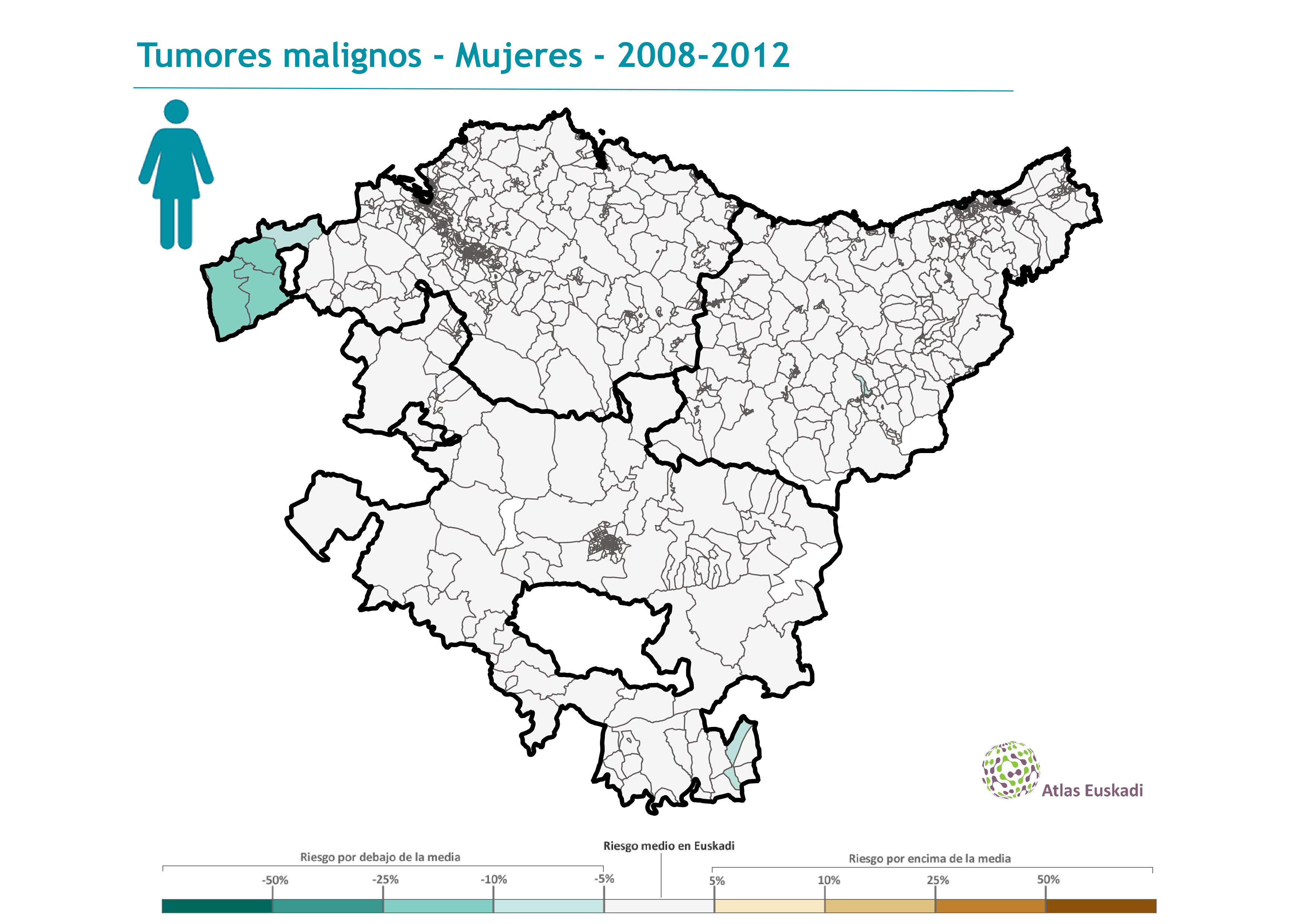 Tumores malignos mujeres  2008-2012 Euskadi